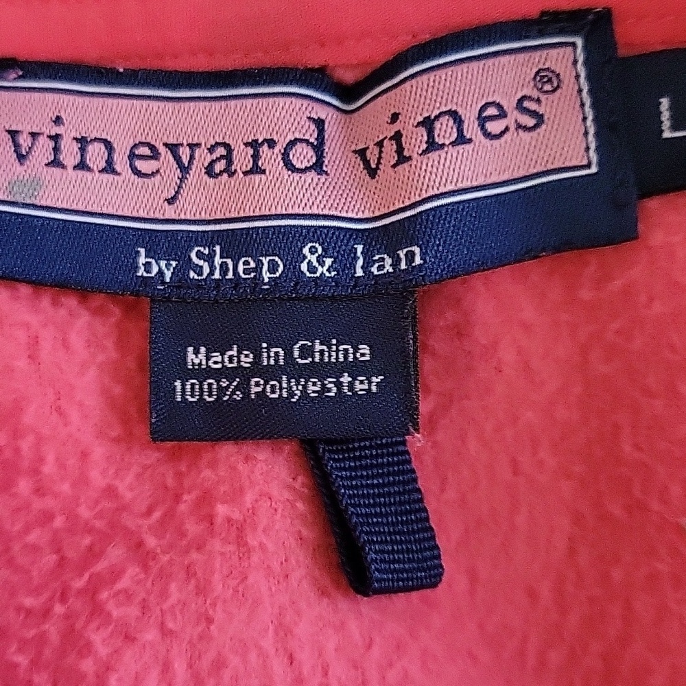 Vinyard Vines Pink Quarter-Zip Pullover - Picture 4 of 4